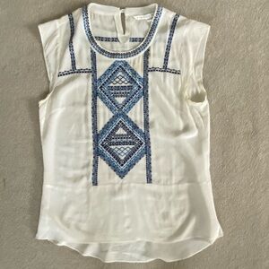 Veronica Beard Baja Flutter Cap Sleeve Top - Size 12